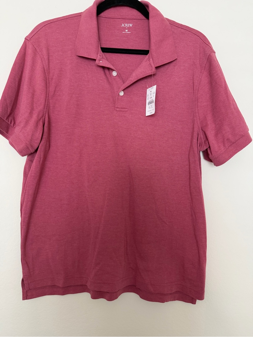 J. Crew Men's Polo Shirt in Rose-Mauve
